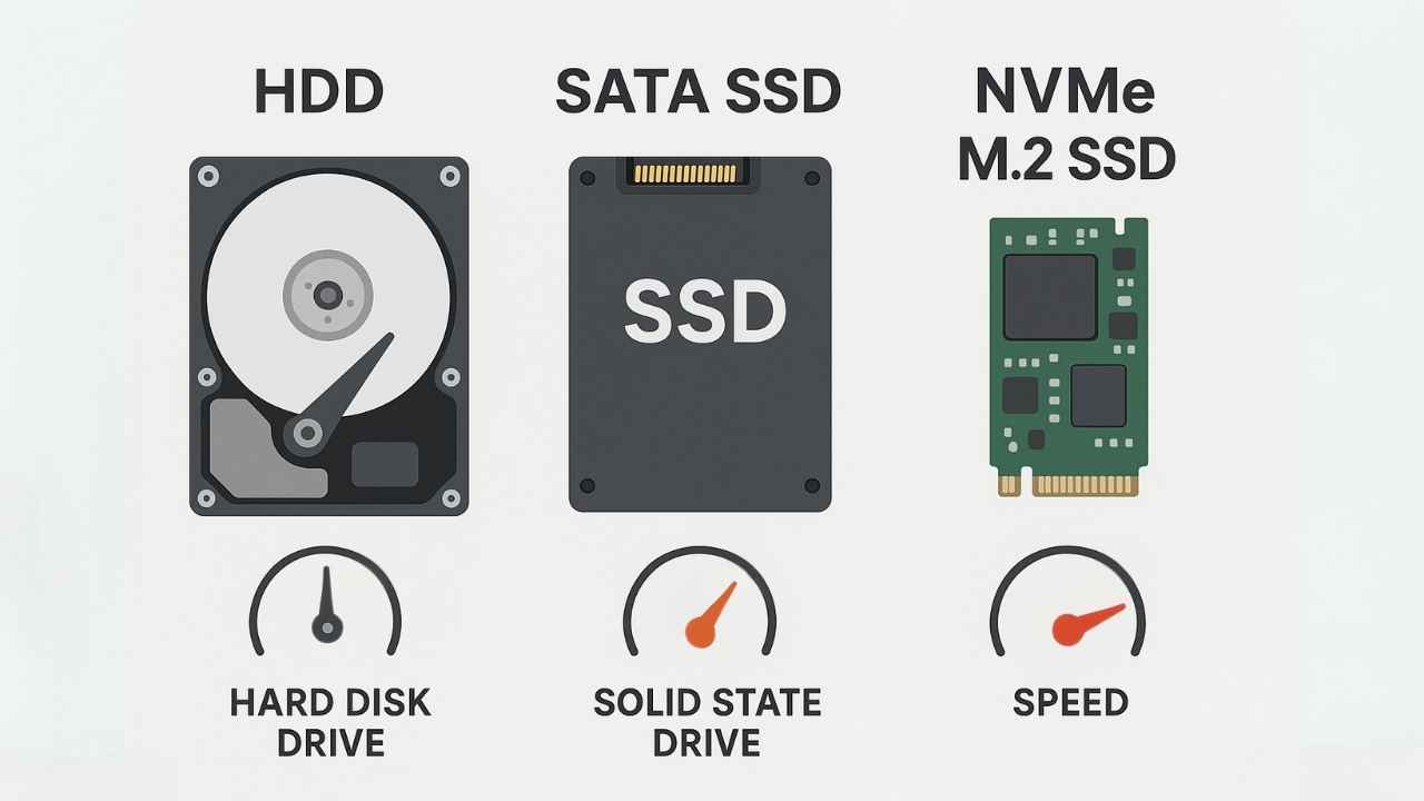 NVMe SSDs vs. SATA SSDs vs. HDDs: Storage Solutions for Your Custom PC in Delhi