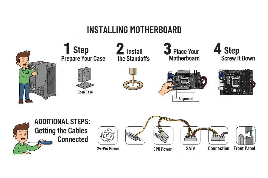 install motherboard