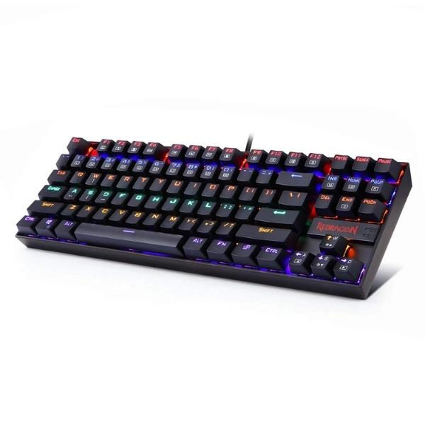 Redragon Kumara K552 Rainbow Mechanical Keyboard with Red Switches (Black)