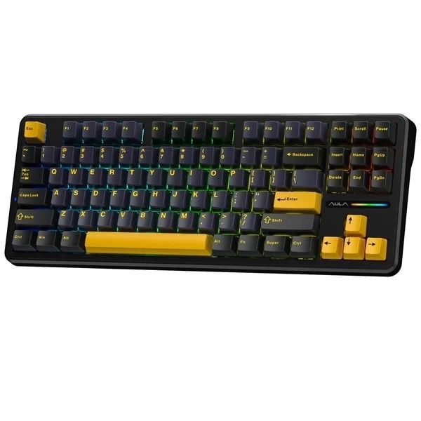 AULA F87 Mechanical Keyboard with Greywood Switch (Thunder Black)
