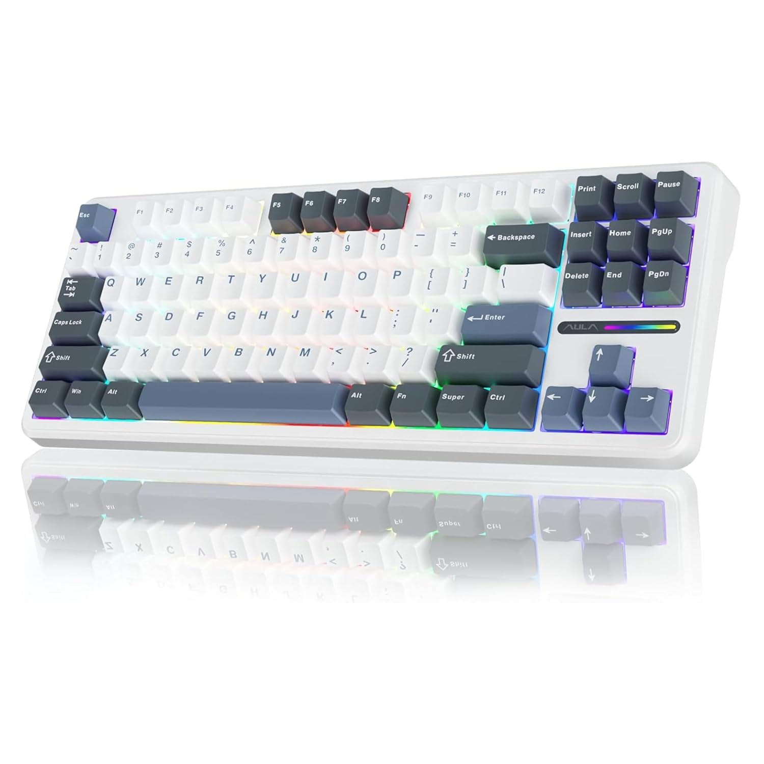 AULA F87 Mechanical Keyboard with Greywood Switch (Smoke Blue)