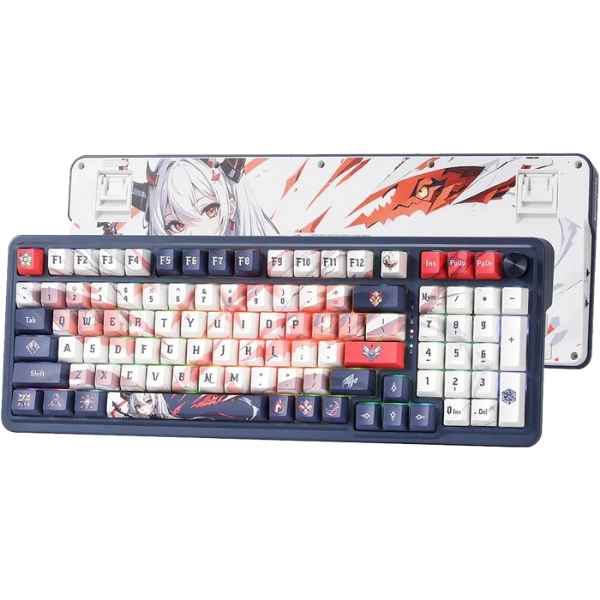Redragon Eisa K686 Pro Anime Theme Wireless Mechanical Keyboard with Custom Hi-Fi Linear Switch (White)