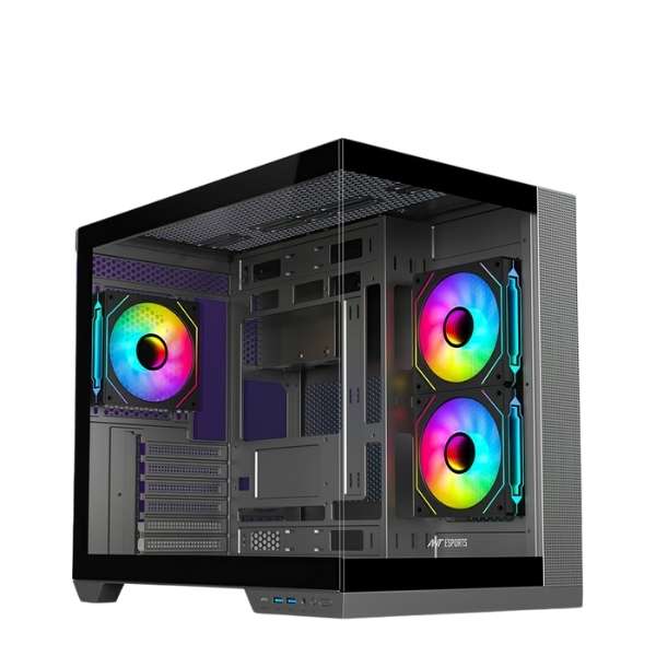 Ant Esports Crystal X4 ARGB Cabinet - (Grey)