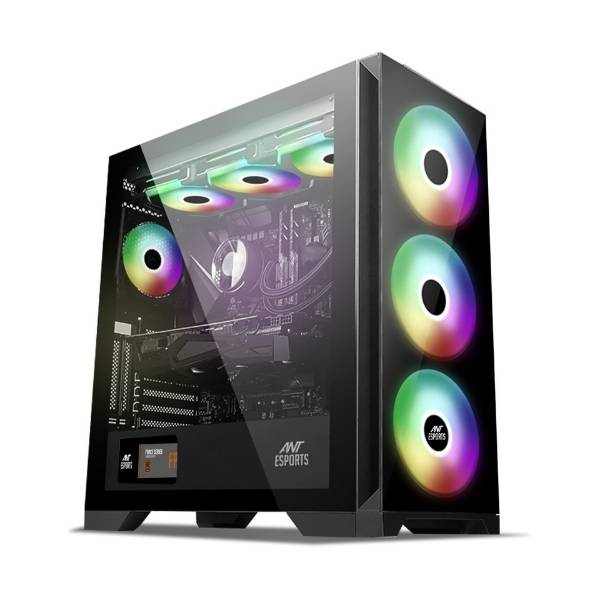Ant Esports ICE-590TG ARGB Cabinet - (Black)