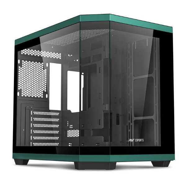 Ant Esports Crystal X11 ARGB Cabinet (Green)