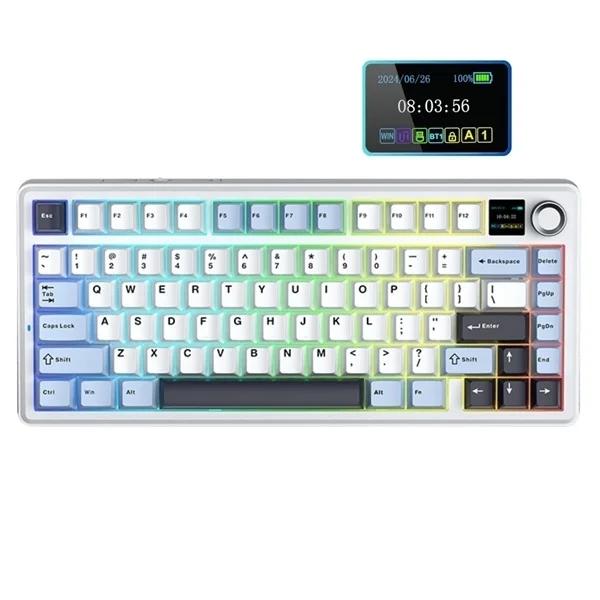 AULA F75 Max Mechanical Keyboard with Reaper Switch (Ice Blue)
