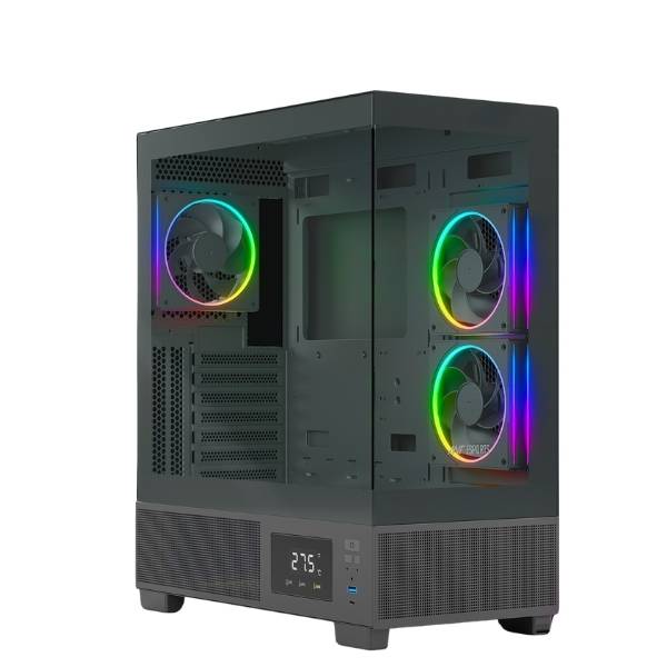 Ant Esports Crystal X3 ARGB LCD Cabinet (Black)