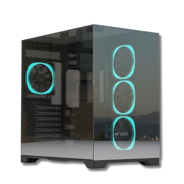 Ant Esports Crystal Mirror Cabinet (Black)