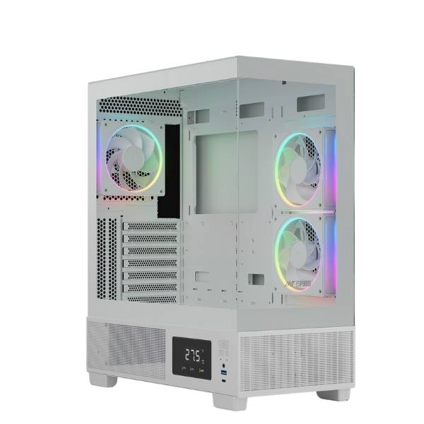 Ant Esports Crystal X3 ARGB LCD Cabinet (White)