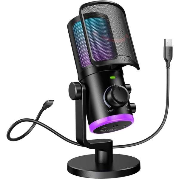 FIFINE Ampligame AM6 Gaming PC Microphone (Black)