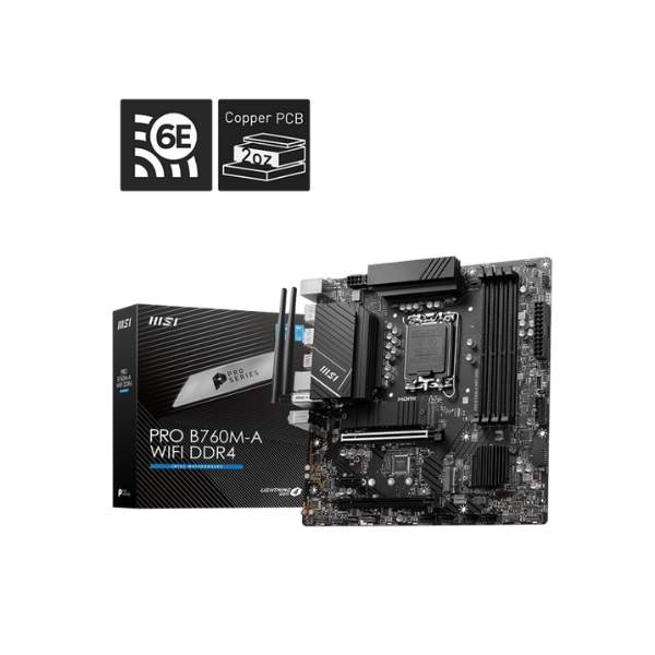 MSI PRO B760M-A WIFI (DDR4) Motherboard