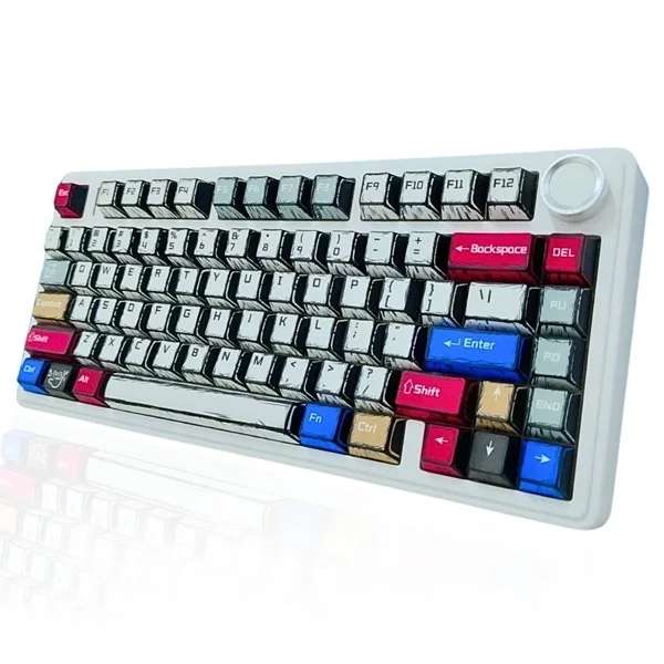AULA F75 Comic Keycaps Mechanical Keyboard with Reaper Switch (White)