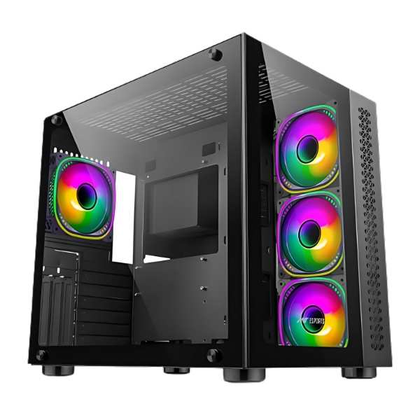 Ant Esports Crystal ARGB Cabinet (Black)